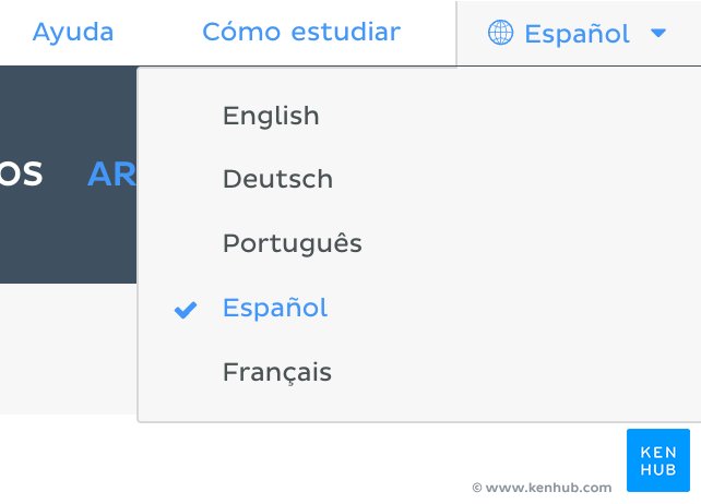 Cambiar idioma - versión de escritorio