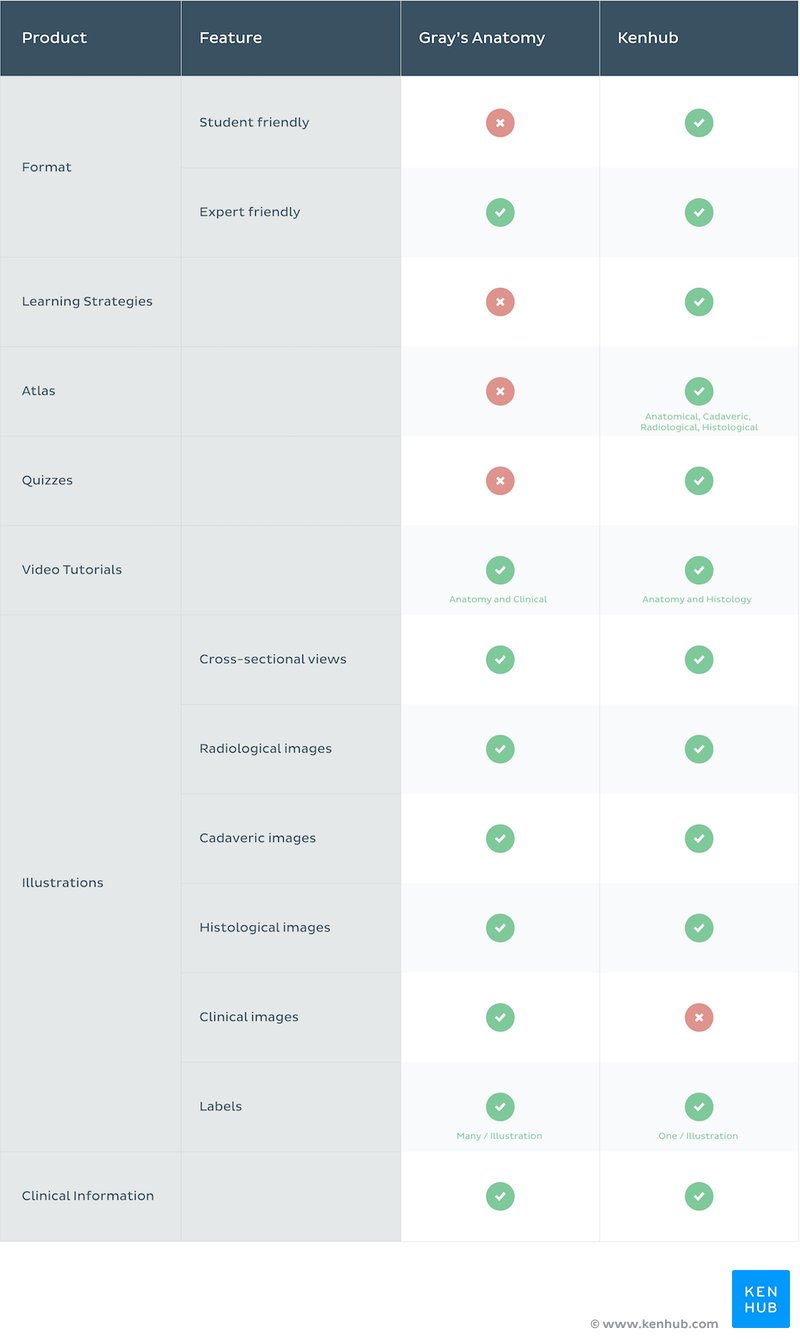 Gray's Anatomy Book vs. Kenhub