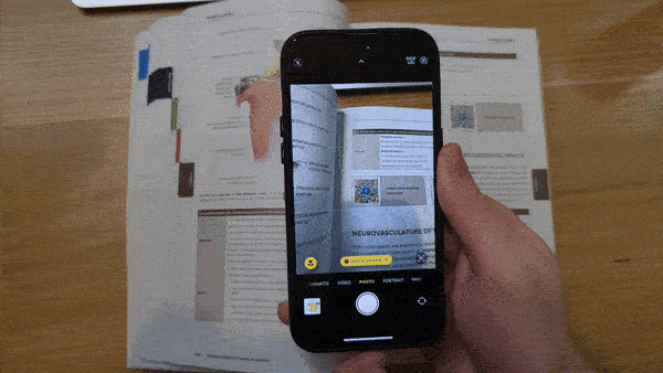 QR code integration between the Kenhub Anatomy Atlas and kenhub.com