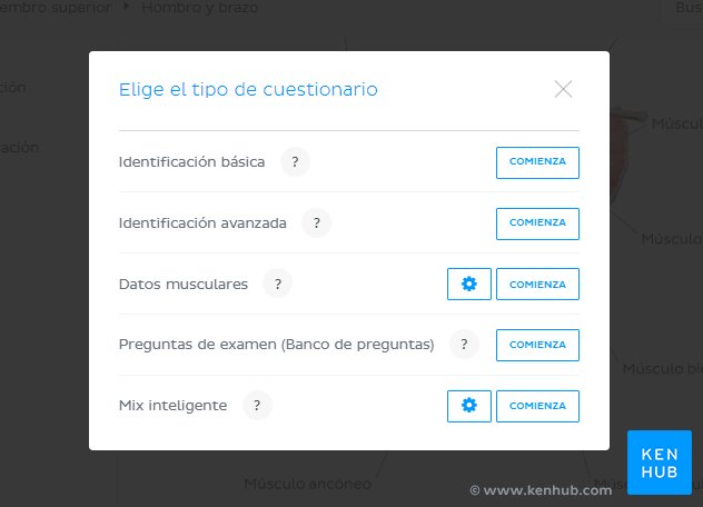 Cuestionarios interactivos de anatomía humana