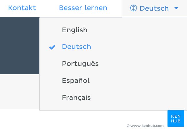 Sprache wechseln - Desktop